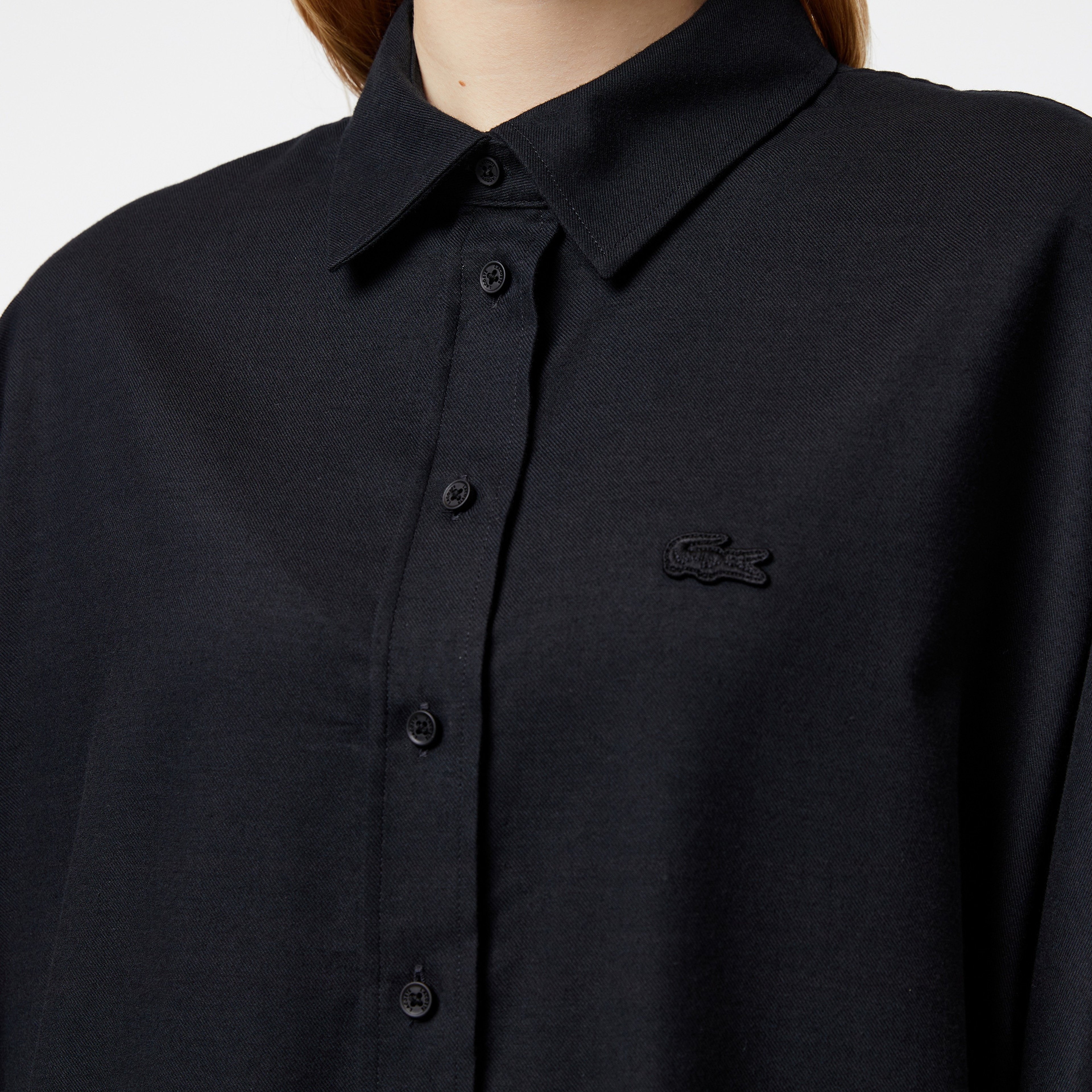 Kadın Loose Fit Siyah Gömlek