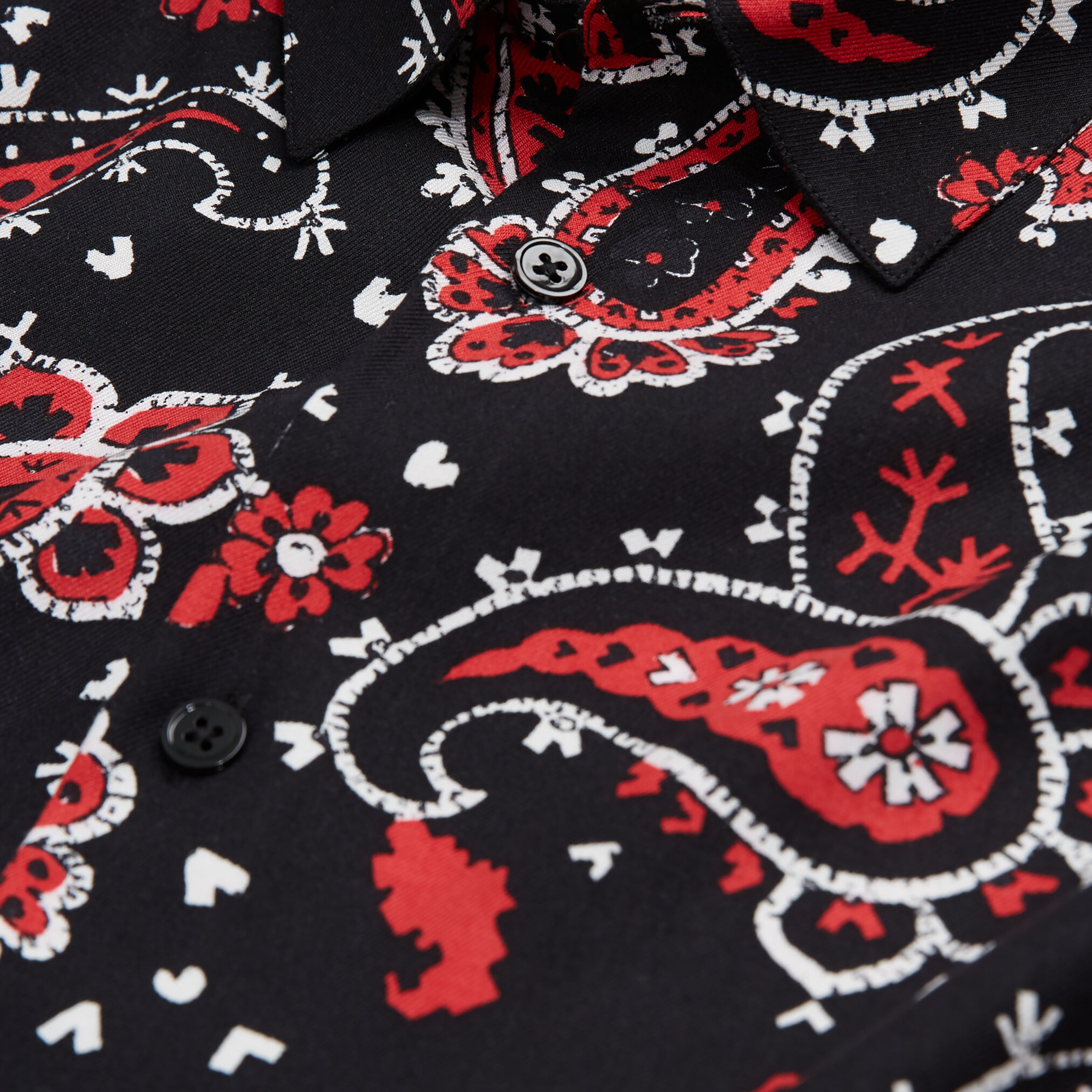 ERKEK BASKILI SİYAH GÖMLEK