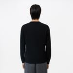 Erkek Regular Fit Bisiklet Yaka Yün Siyah Triko