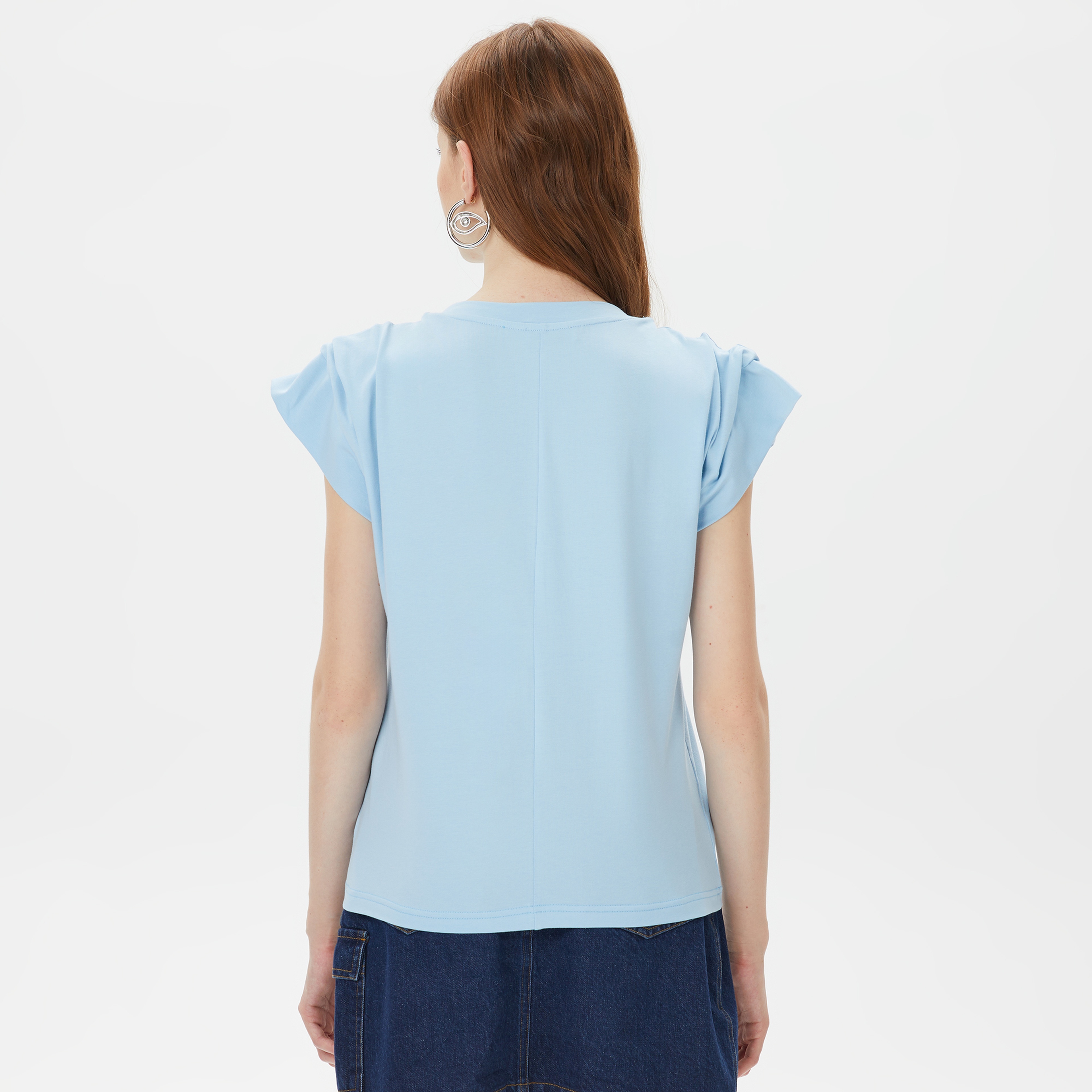 Sorbe Kadın Mavi T-Shirt