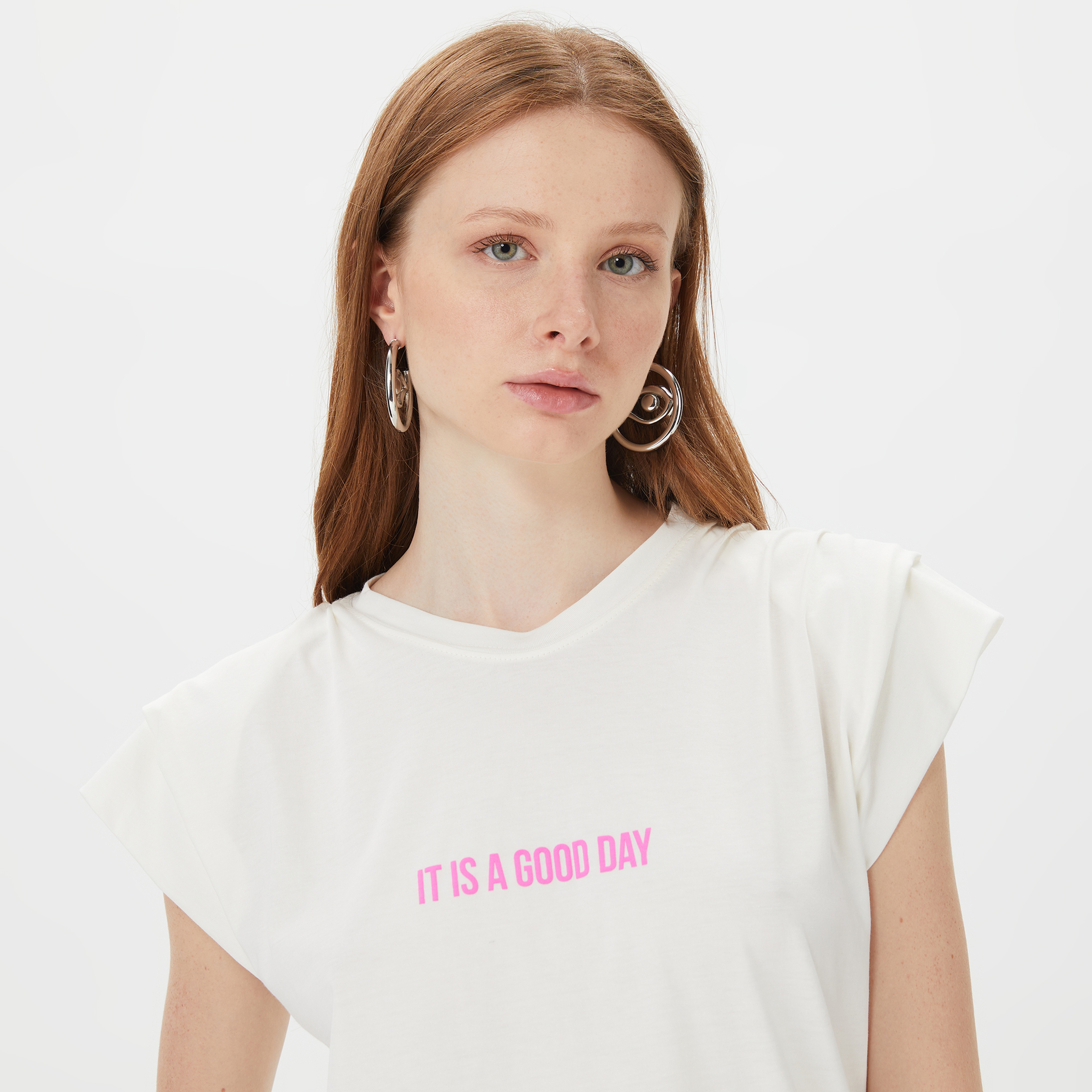 Sorbe Kadın Beyaz T-Shirt