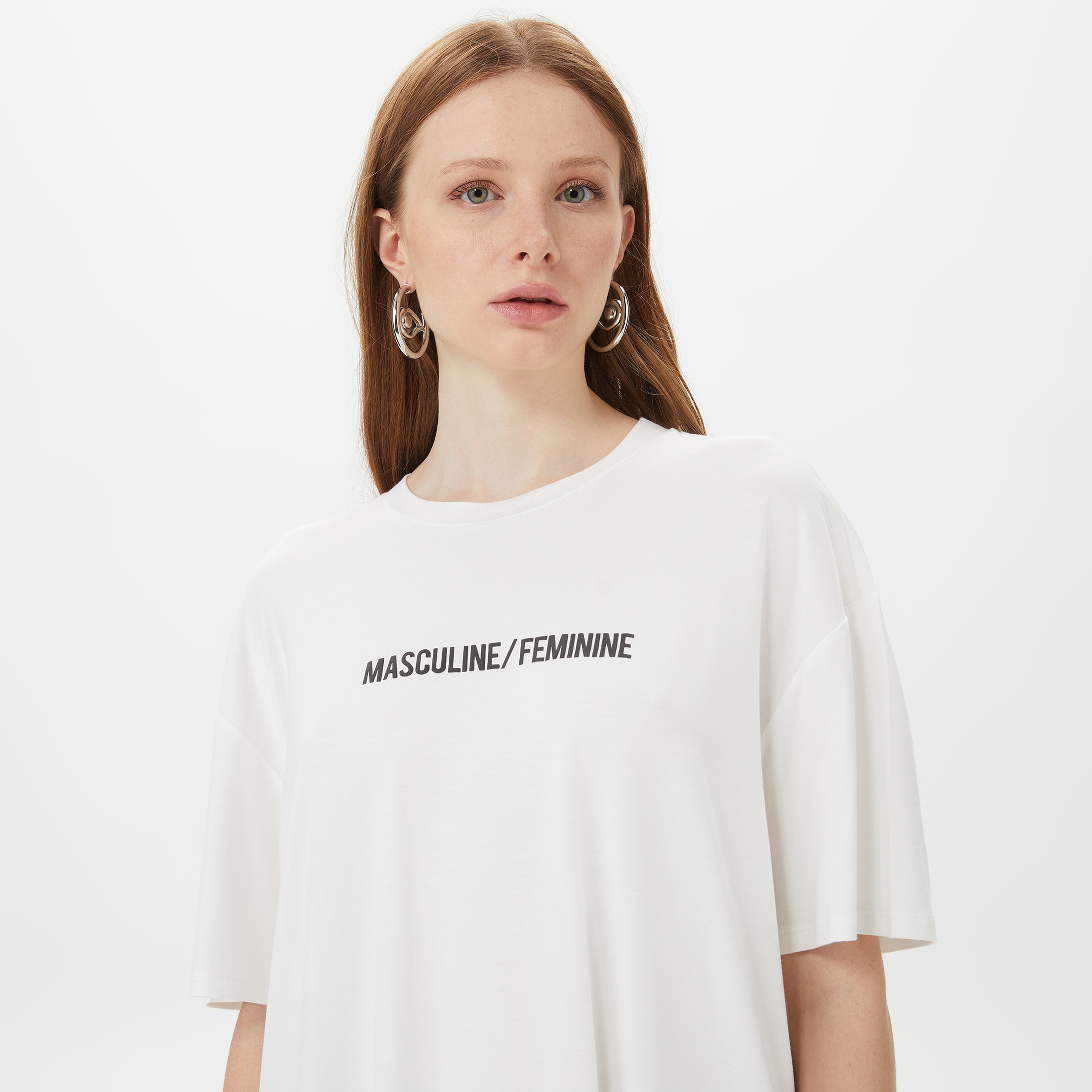 Sorbe Kadın Beyaz T-Shirt