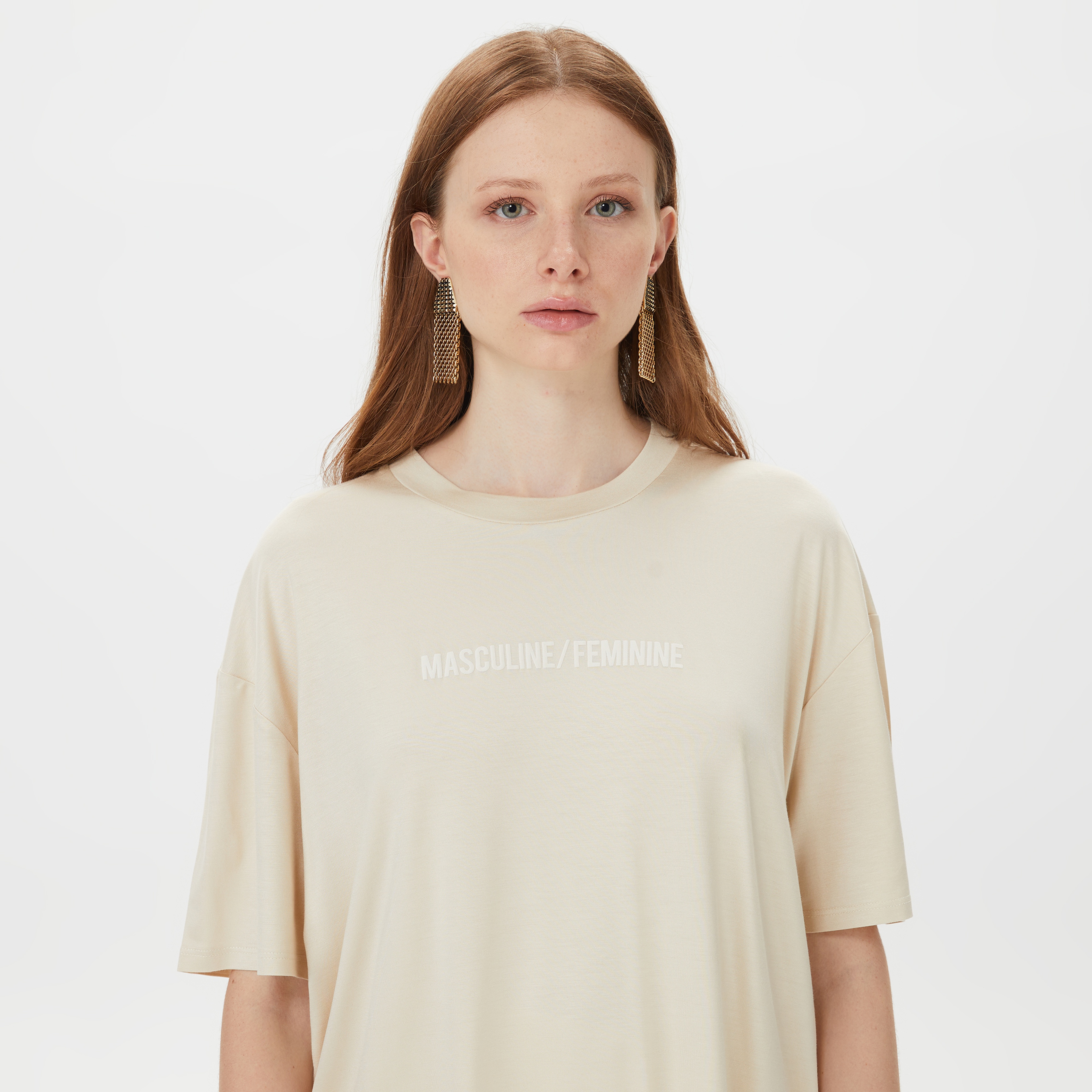 Sorbe Kadın Bej T-Shirt