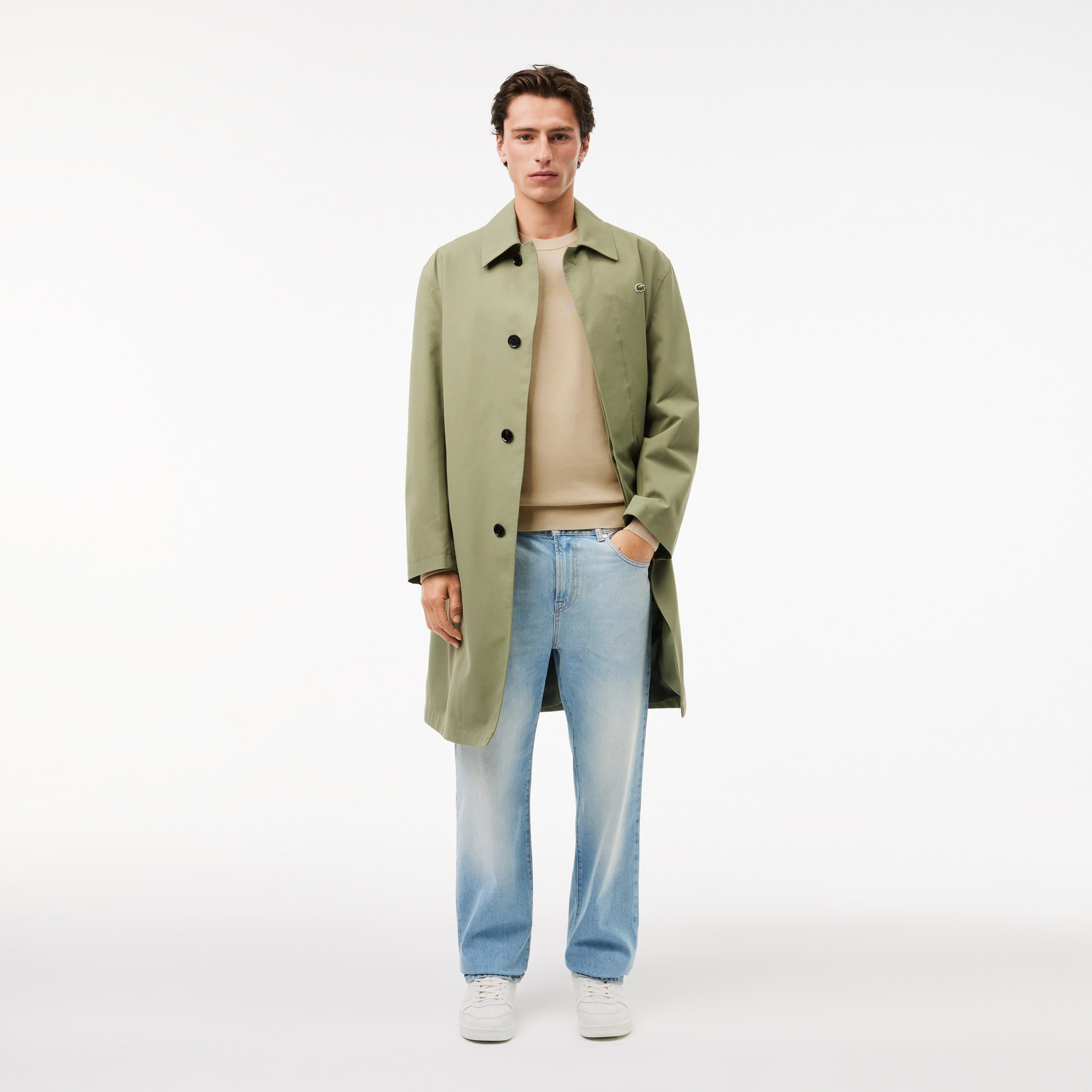 Erkek Regular Fit Bisiklet Yaka Organik Pamuk Krem Kazak