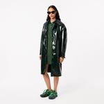 Kadın Slim Fit Kısa Kollu Polo Yaka Monogram Koyu Yeşil Elbise