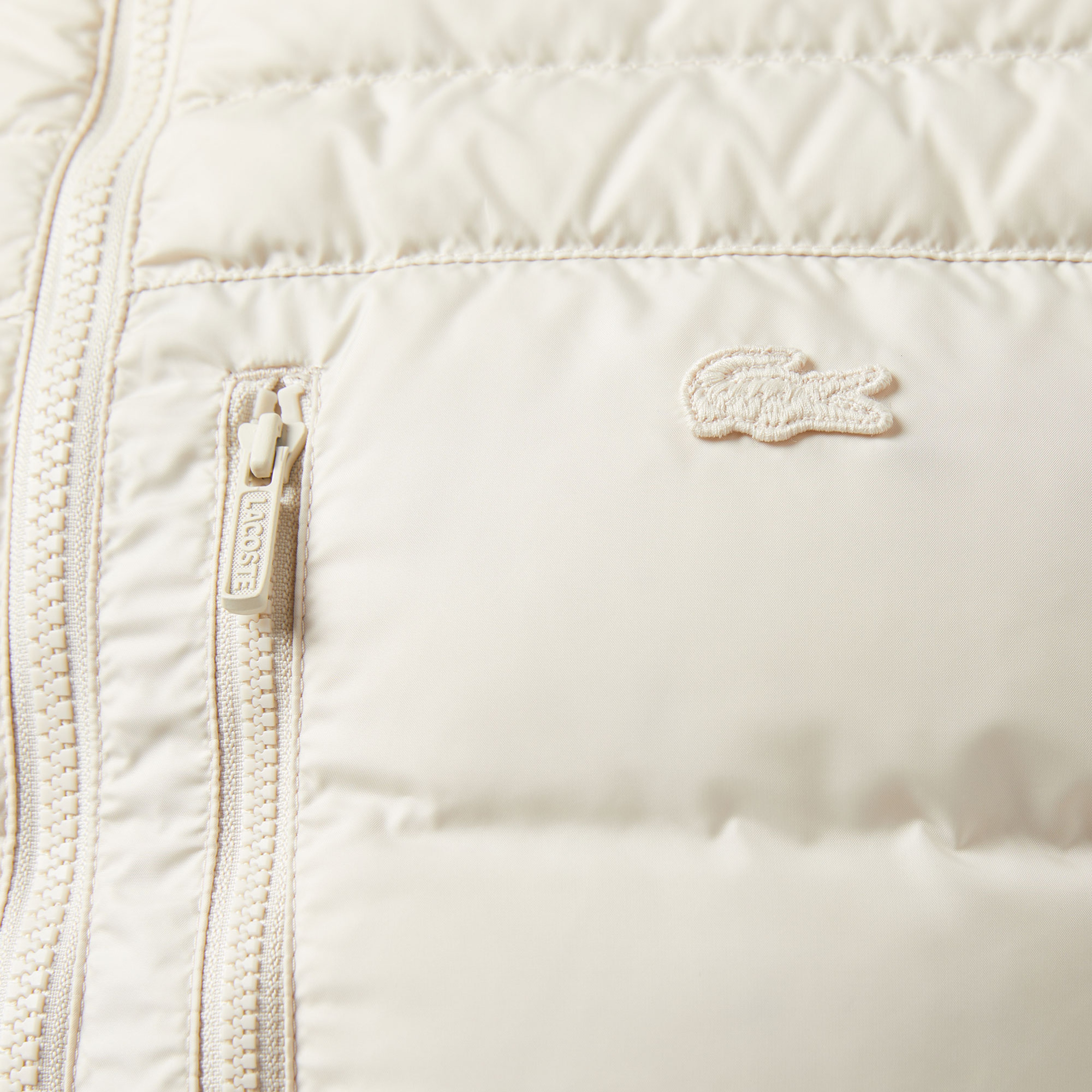 Erkek Kapüşonlu Krem Mont