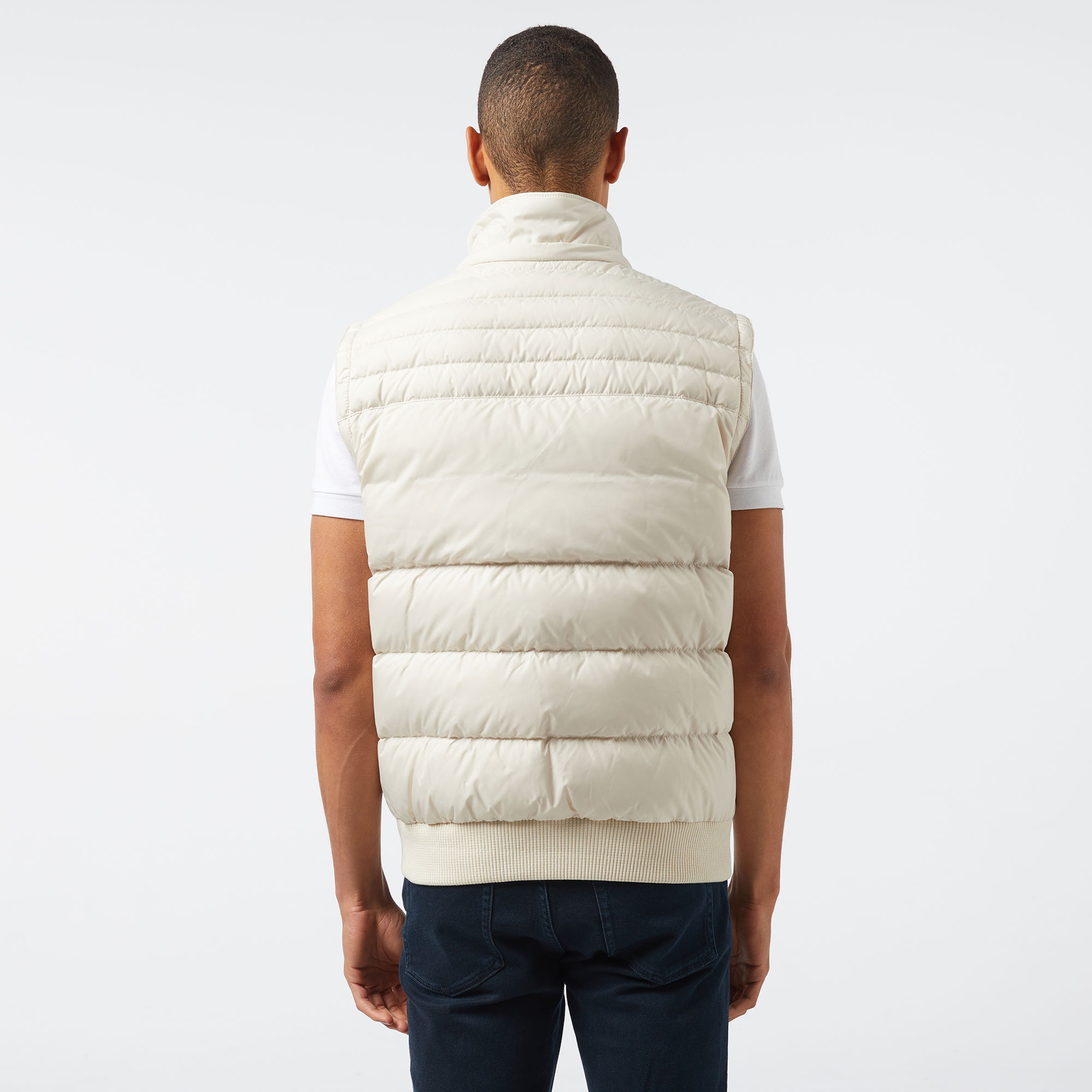 Erkek Kapüşonlu Krem Mont