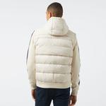 Erkek Kapüşonlu Krem Mont