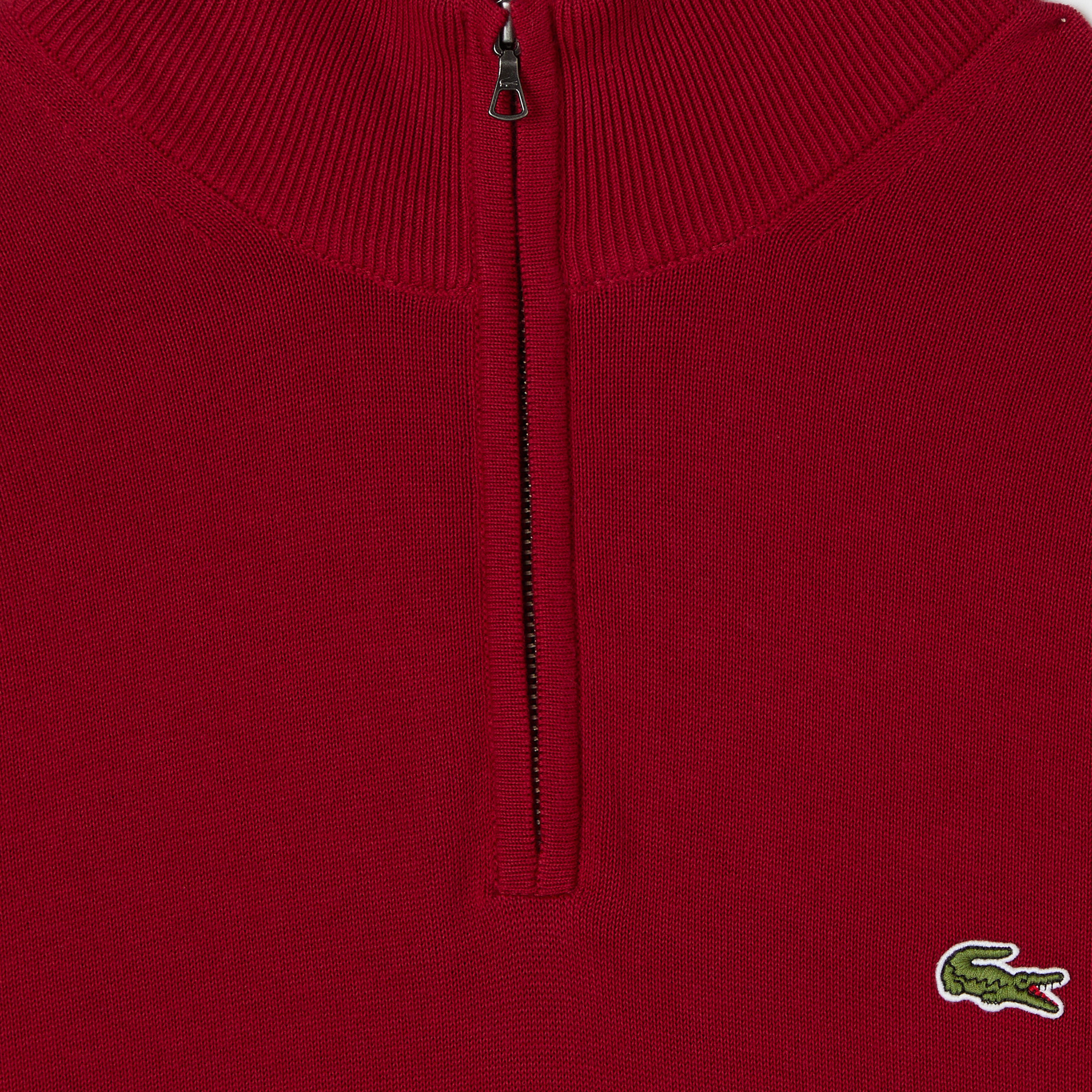 Lacoste Regular Fit Yarım Fermuarlı Erkek Kırmızı Kazak