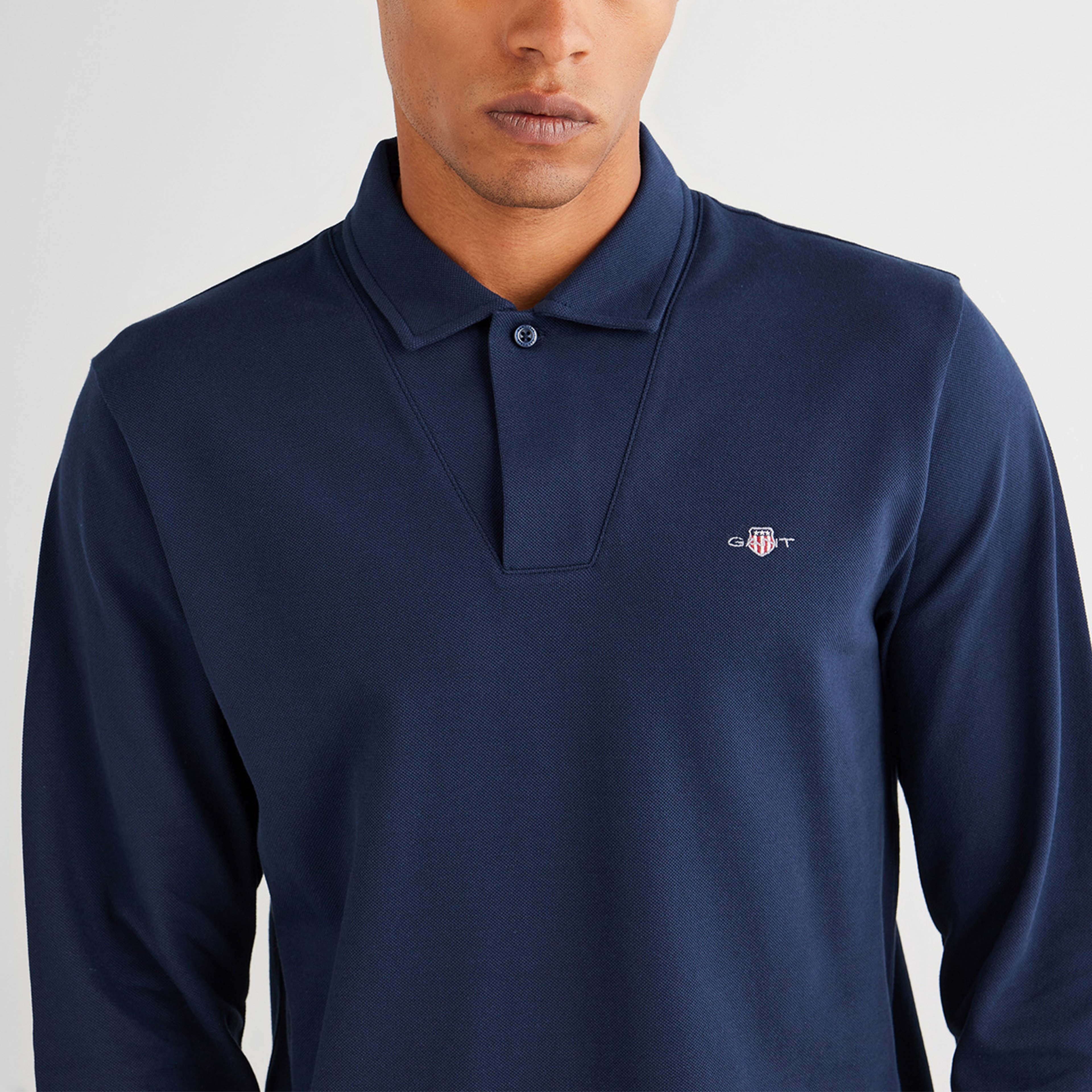 GANT Erkek Lacivert Slim Fit Polo