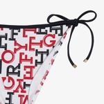 Tommy Hilfiger Cheekying Side Tie Print Kadın Beyaz Bikini Altı