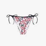 Tommy Hilfiger Cheekying Side Tie Print Kadın Beyaz Bikini Altı