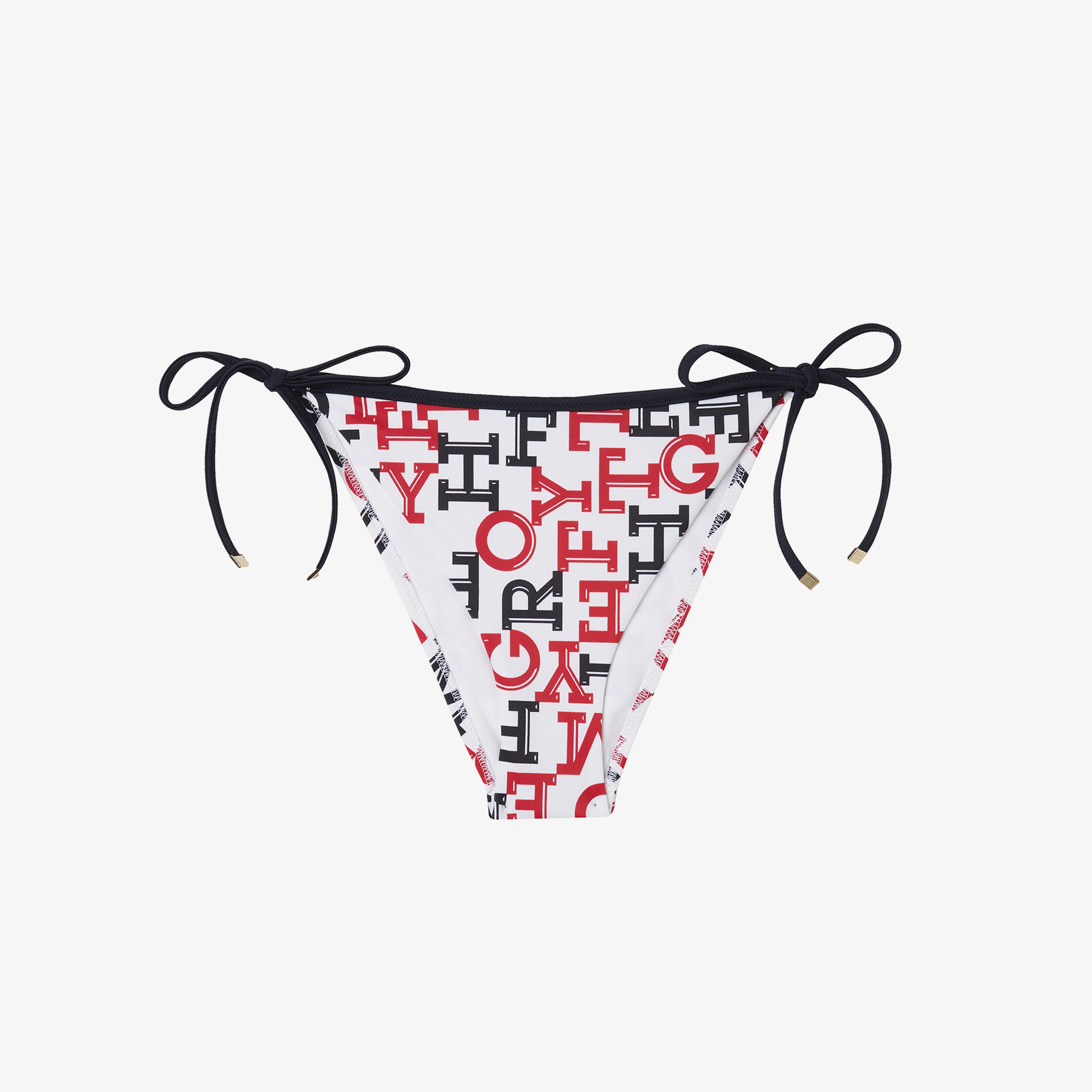Tommy Hilfiger Cheekying Side Tie Print Kadın Beyaz Bikini Altı