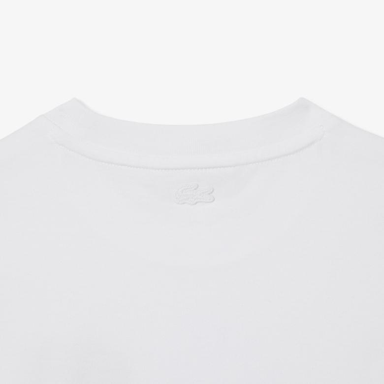 Kadın Regular Fit Bisiklet Yaka Beyaz T-Shirt