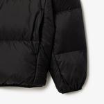 Erkek Relaxed Fit Kapüşonlu Siyah Şişme Mont