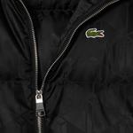 Erkek Dik Yaka Monogram Siyah Mont