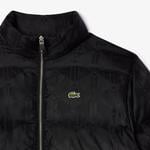 Erkek Dik Yaka Monogram Siyah Mont