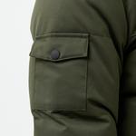 Erkek Kapüşonlu Koyu Yeşil Şişme Mont