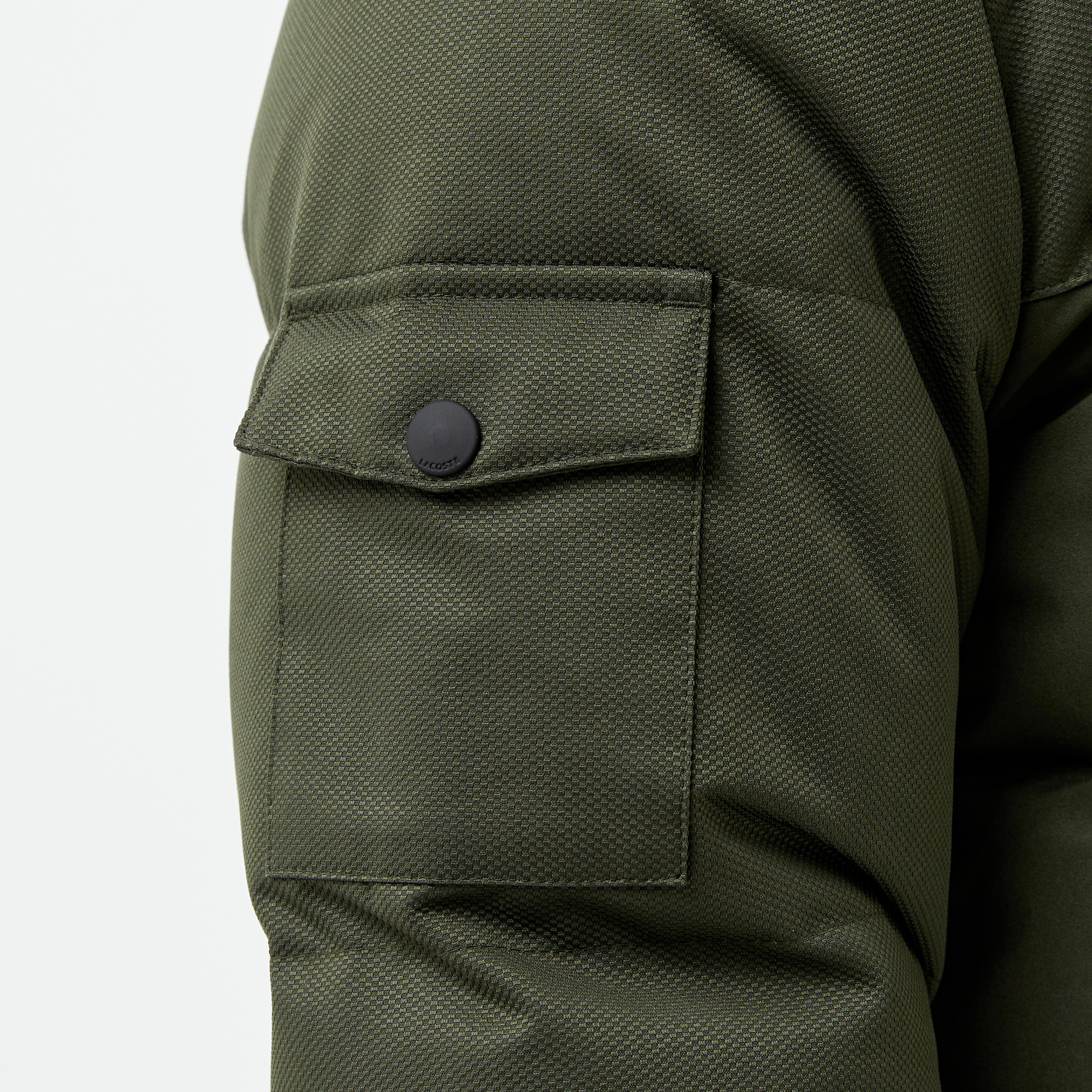 Erkek Kapüşonlu Koyu Yeşil Şişme Mont