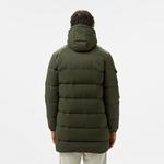 Erkek Kapüşonlu Koyu Yeşil Şişme Mont