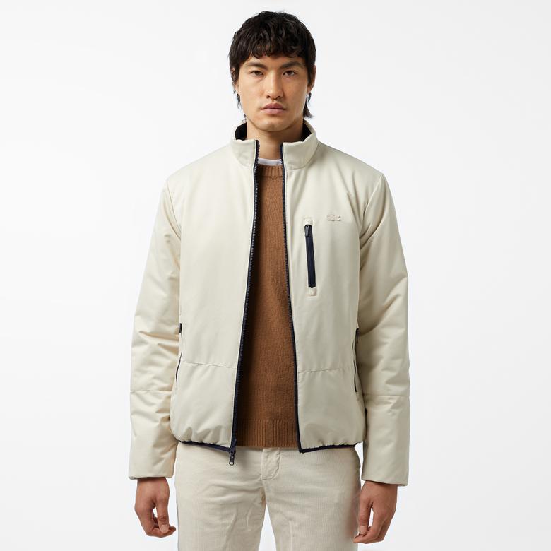 Erkek Regular Fit Dik Yaka Çift Taraflı Lacivert Mont