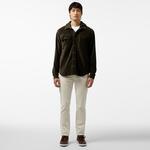 Erkek Relaxed Fit Kapüşonlu Koyu Yeşil Gömlek