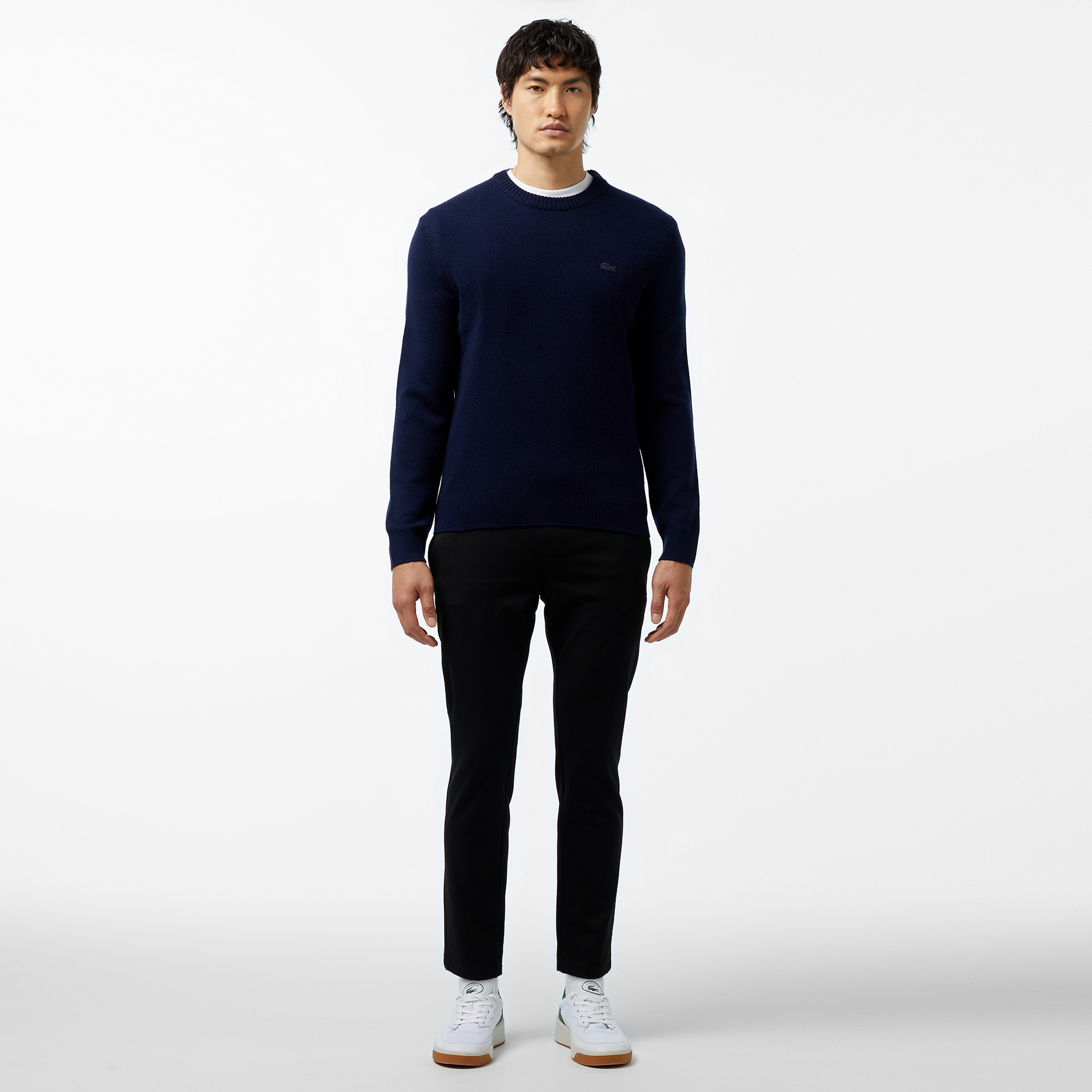 Erkek Regular Fit Bisiklet Yaka Lacivert Triko