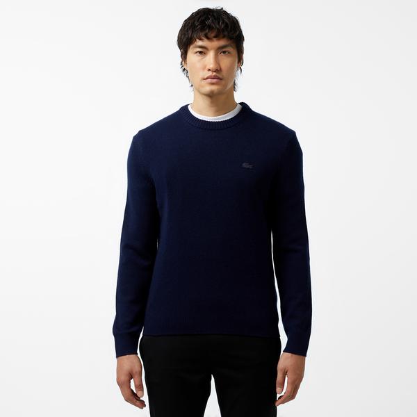 Erkek Regular Fit Bisiklet Yaka Lacivert Triko