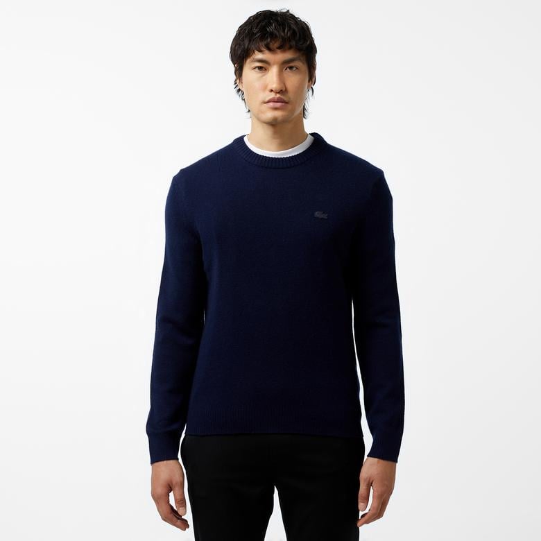 Erkek Regular Fit Bisiklet Yaka Lacivert Triko