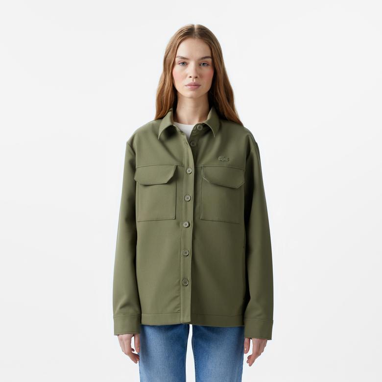 Kadın Regular Fit Haki Gömlek