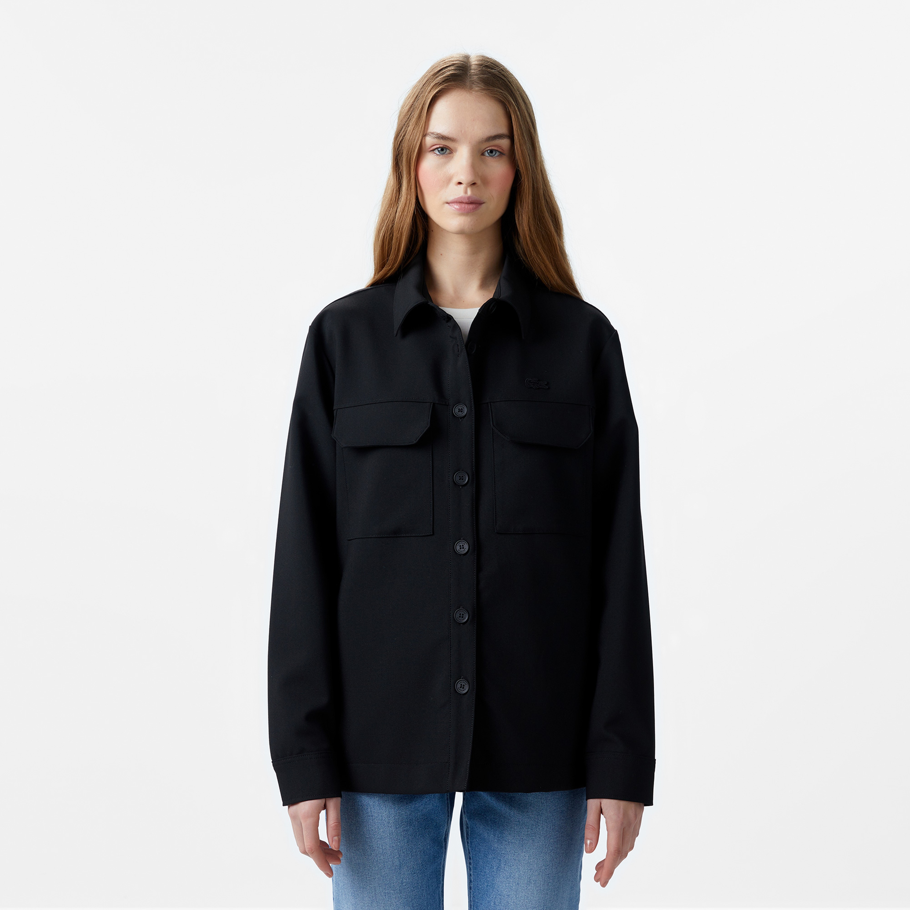 Kadın Regular Fit Siyah Gömlek