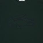 Erkek Oversize Fit Bisiklet Yaka Baskılı Koyu Yeşil T-Shirt