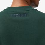 Erkek Oversize Fit Bisiklet Yaka Baskılı Koyu Yeşil T-Shirt