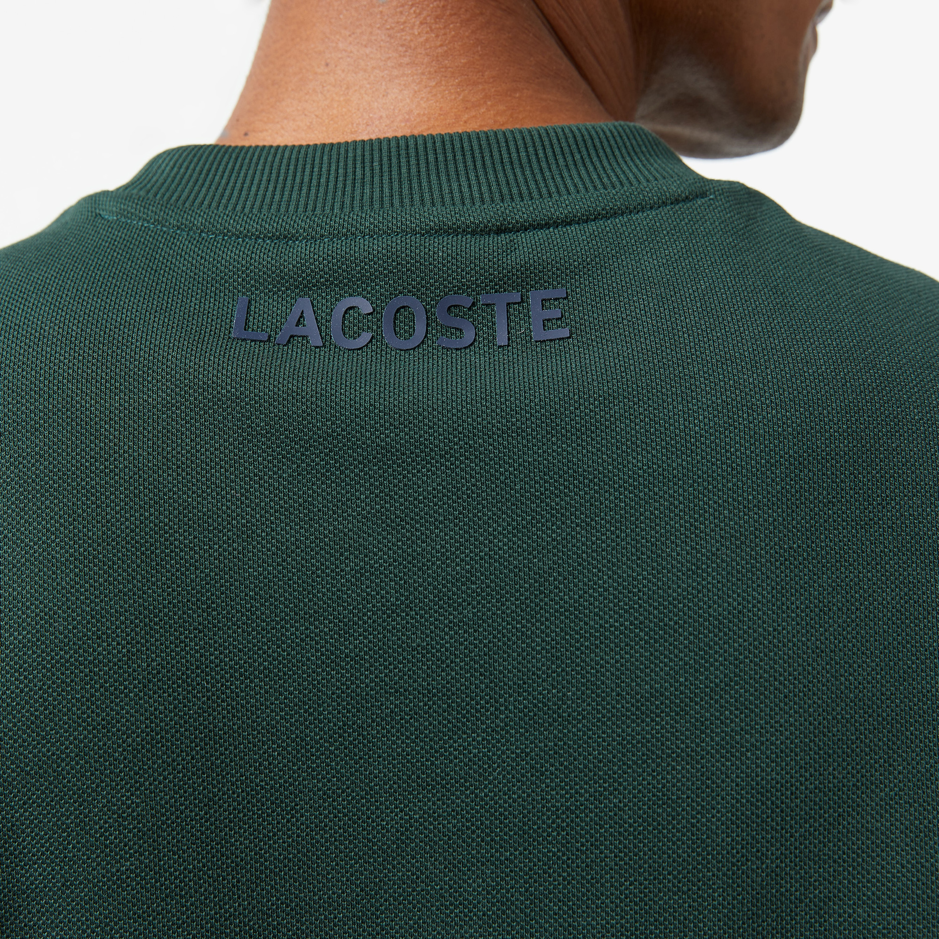 Erkek Oversize Fit Bisiklet Yaka Baskılı Koyu Yeşil T-Shirt