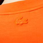 Kadın Oversize Fit Bisiklet Yaka Baskılı Turuncu Sweatshirt