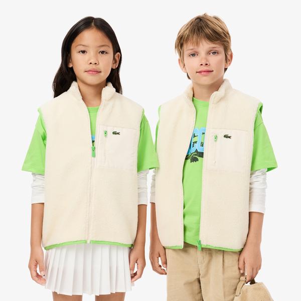 Çocuk Dik Yaka Bej Yelek