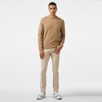 Erkek Regular Fit Bisiklet Yaka Kahverengi Triko