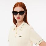 Kadın Regular Fit Kısa Kollu Polo Yaka Krem Elbise