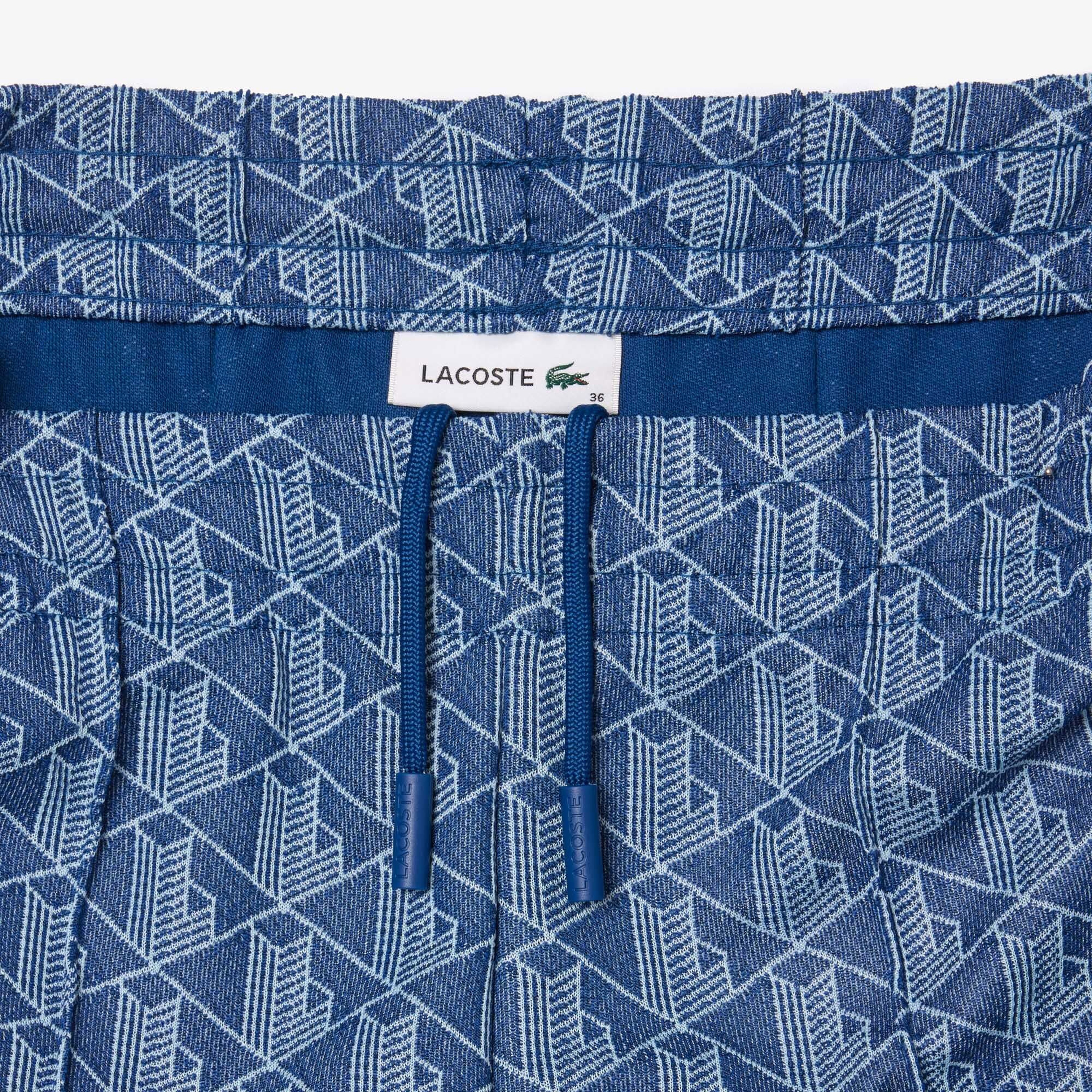 Lacoste Kadın Flare Fit Monogram Koyu Mavi Eşofman Altı