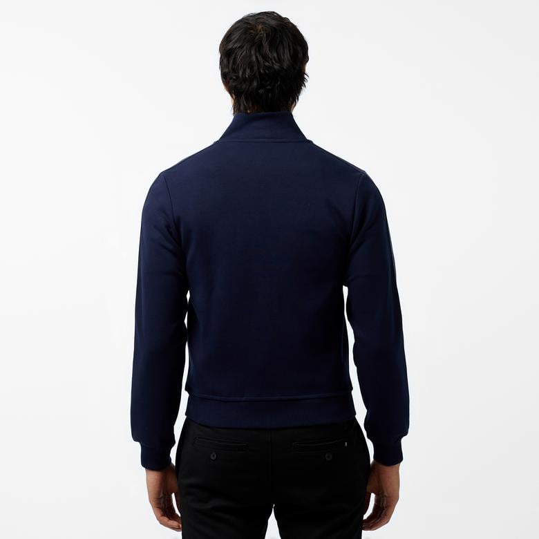 Erkek Regular Fit Fermuarlı Lacivert Sweatshirt