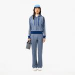 Lacoste Kadın Regular Fit Kapüşonlu Monogram Koyu Mavi Sweatshirt