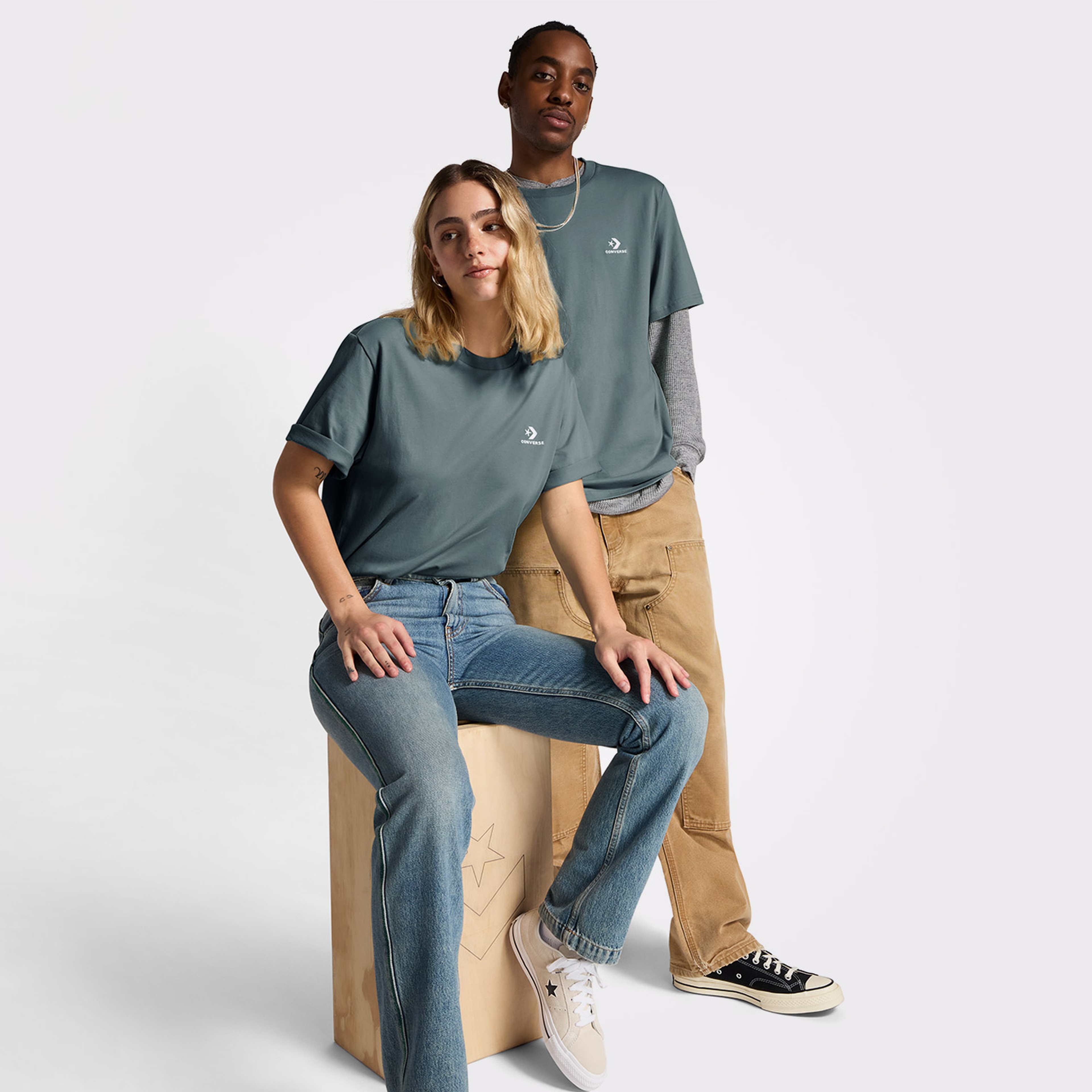 Converse Go-To Unisex Yeşil T-Shirt