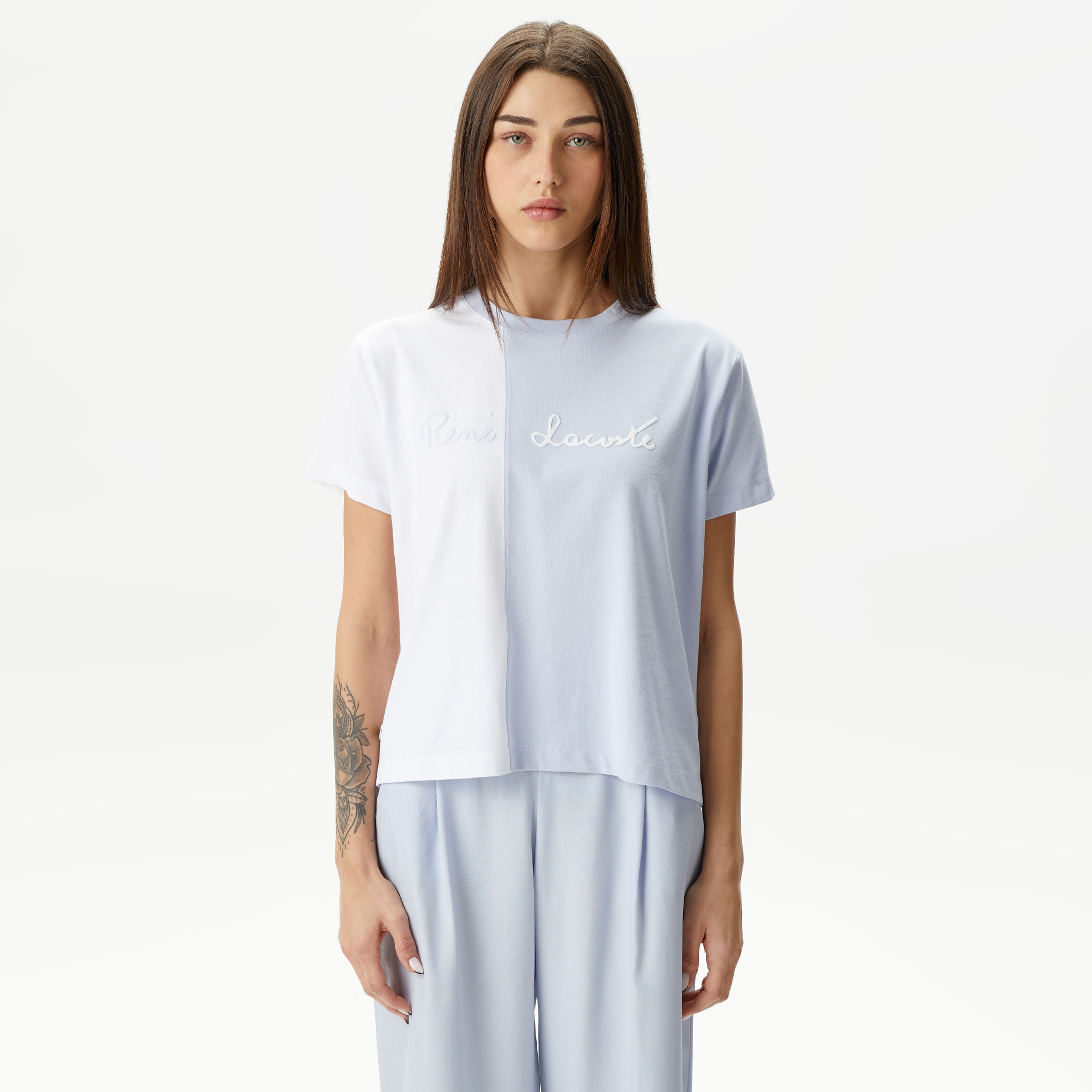 Lacoste Kadın Mavi T-Shirt