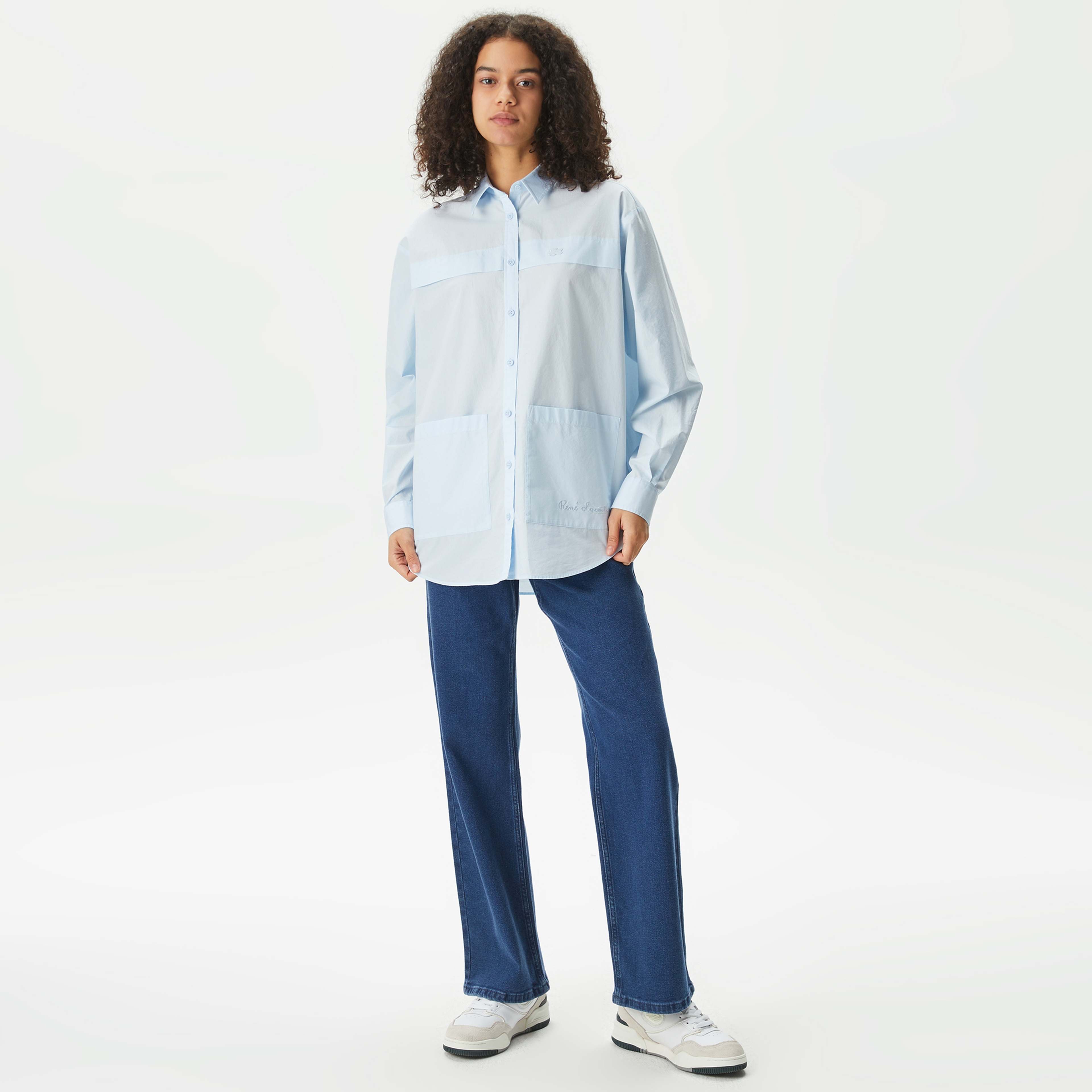 Lacoste Kadın Mavi Gömlek