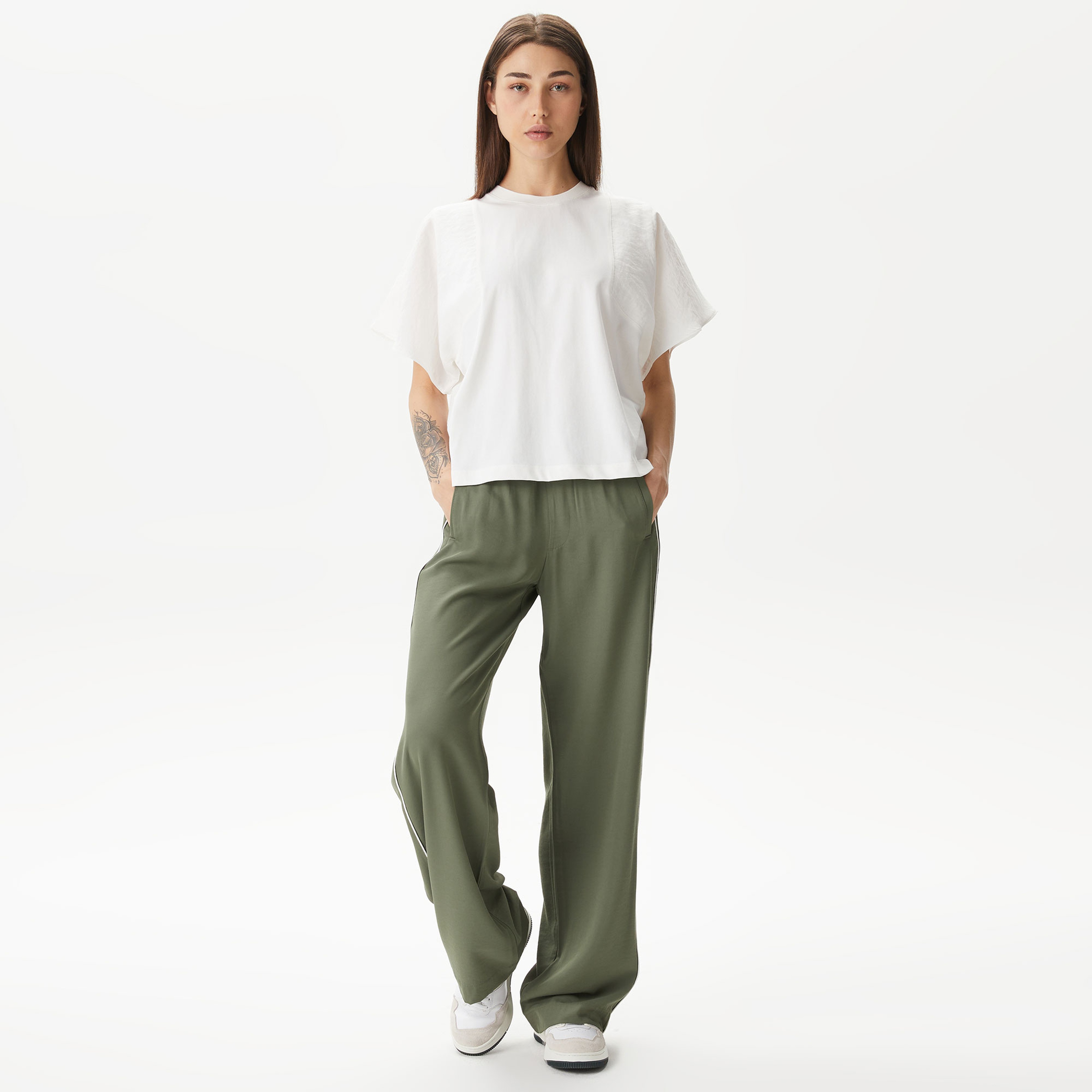 Lacoste Kadın Haki Pantolon