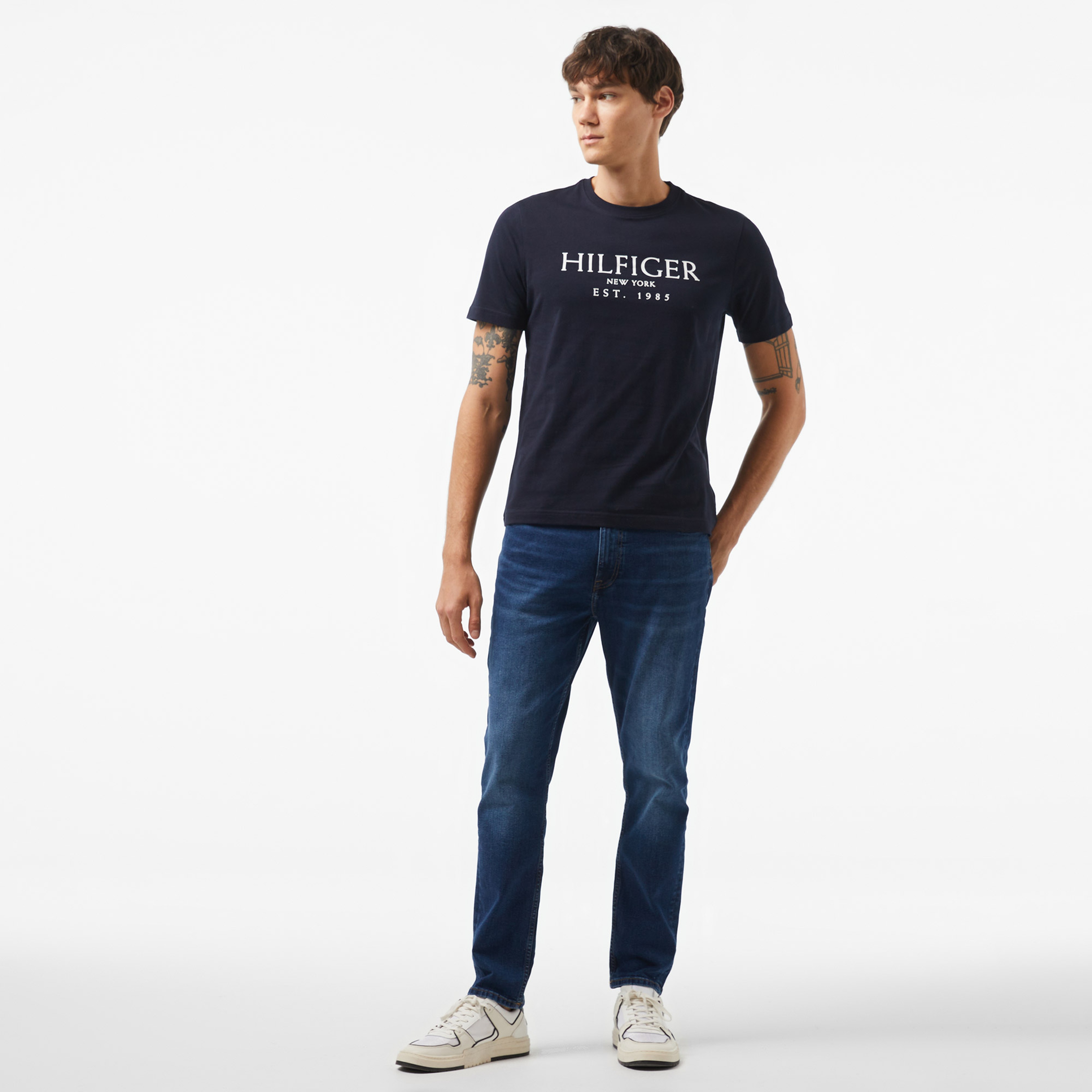 Tommy Hilfiger Portland Hooded Erkek Mavi Rüzgarlık