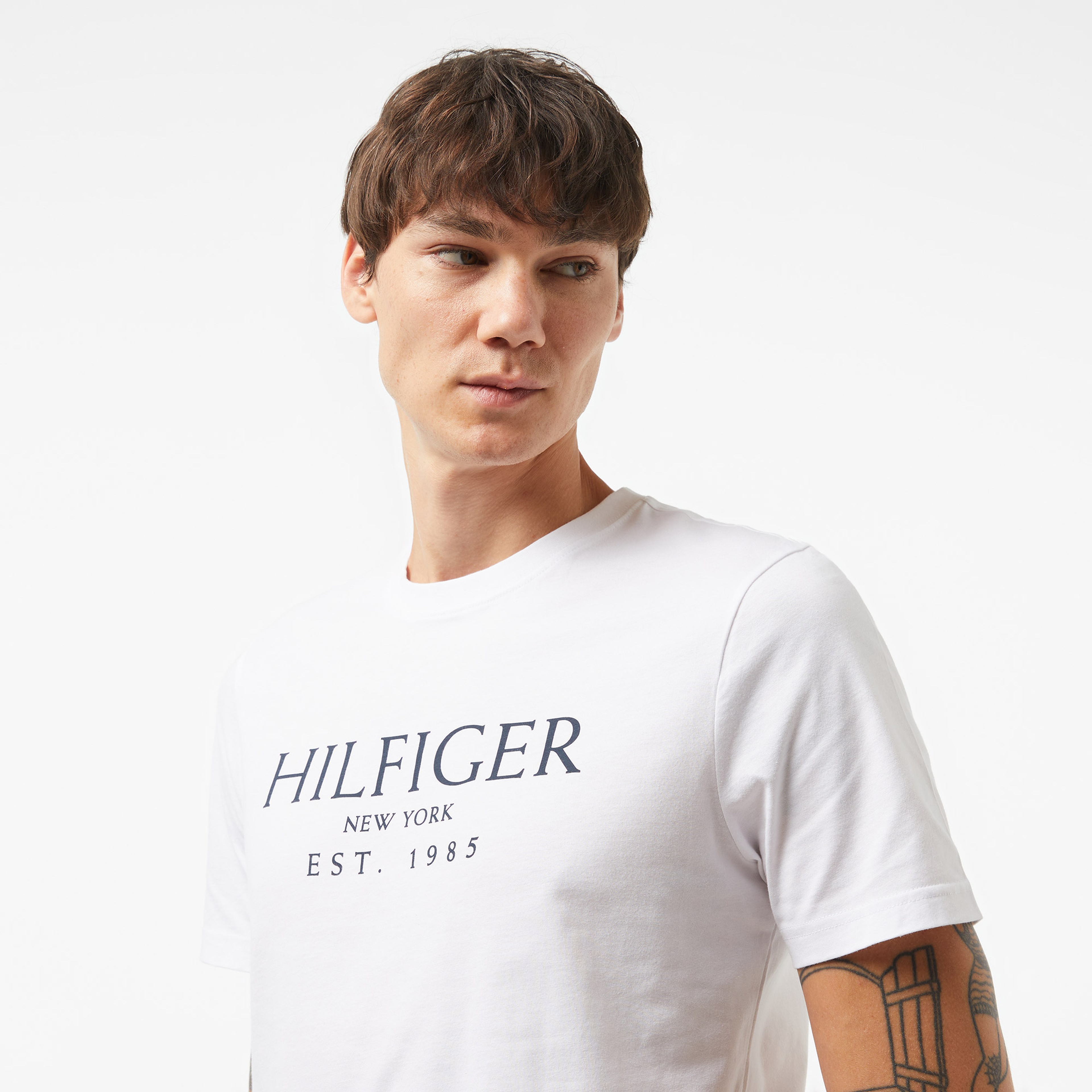 Tommy Hilfiger Big Hilfiger Erkek Beyaz T-Shirt