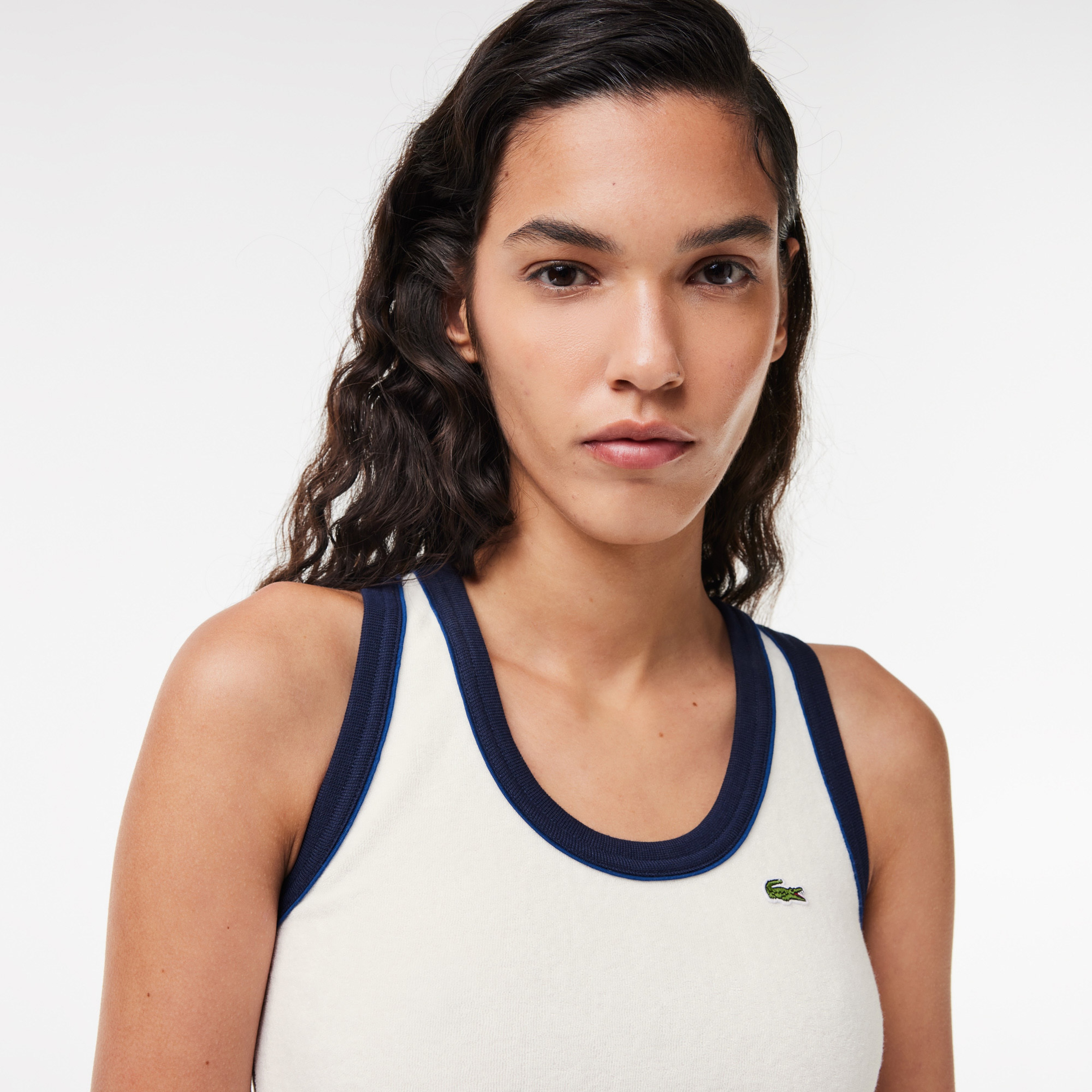 Kadın Flare Fit Askılı Beyaz Elbise