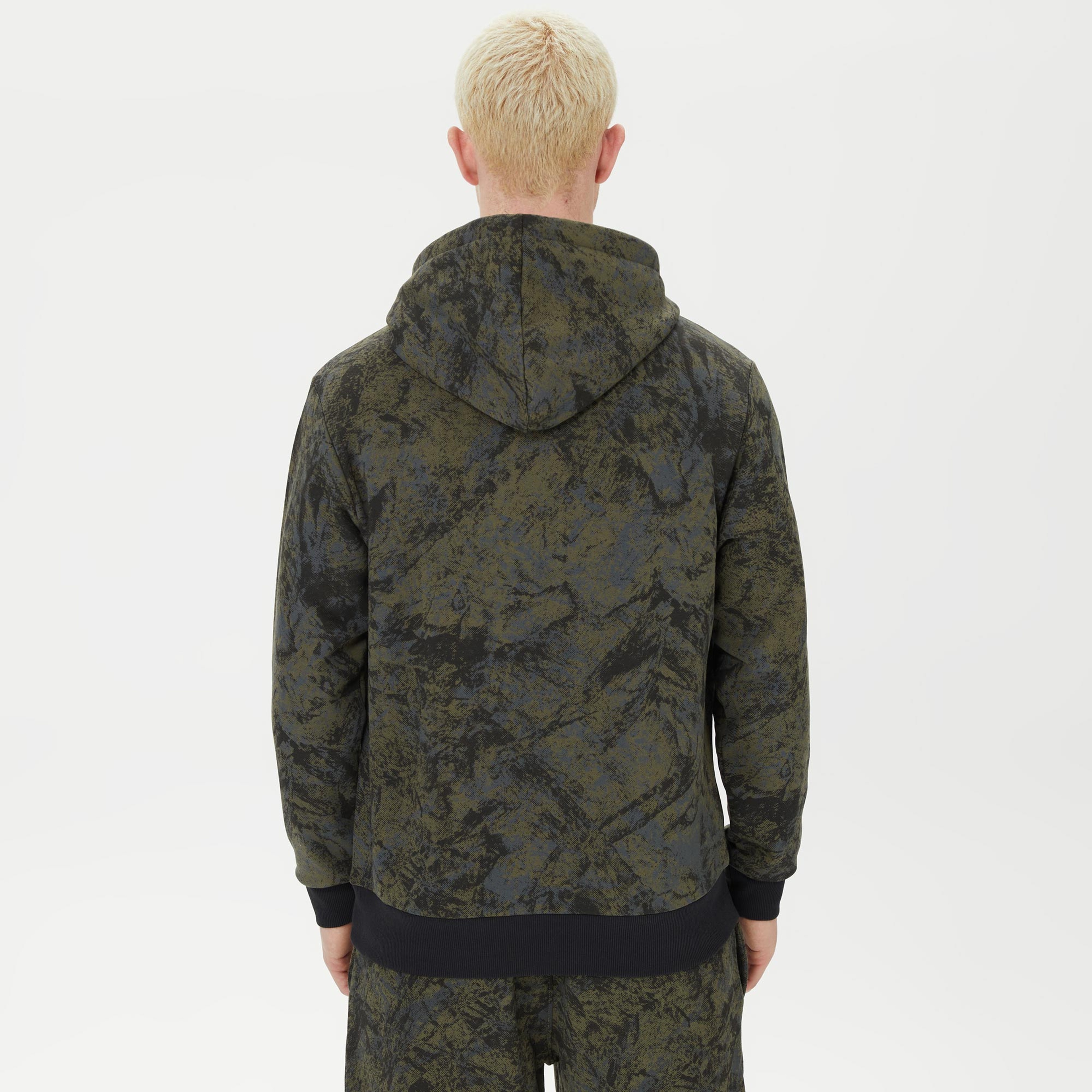 Timberland All Over Printed Mountains Camo Erkek Yeşil Sweatshirt