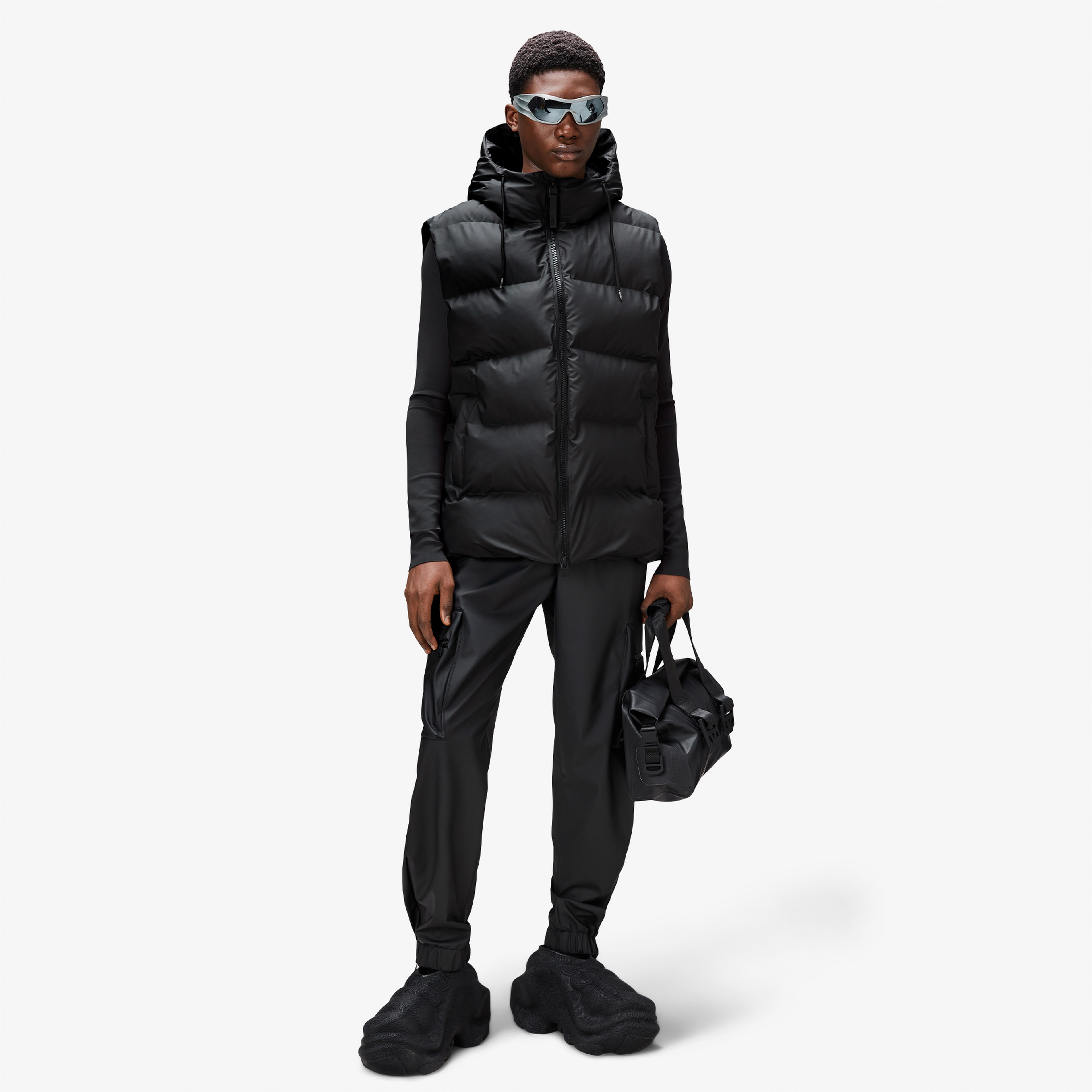 Rains Alta Puffer Vest W3T2 Unisex Siyah Mont